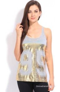 Reebok Casual Sleeveless Printed Women's Top
